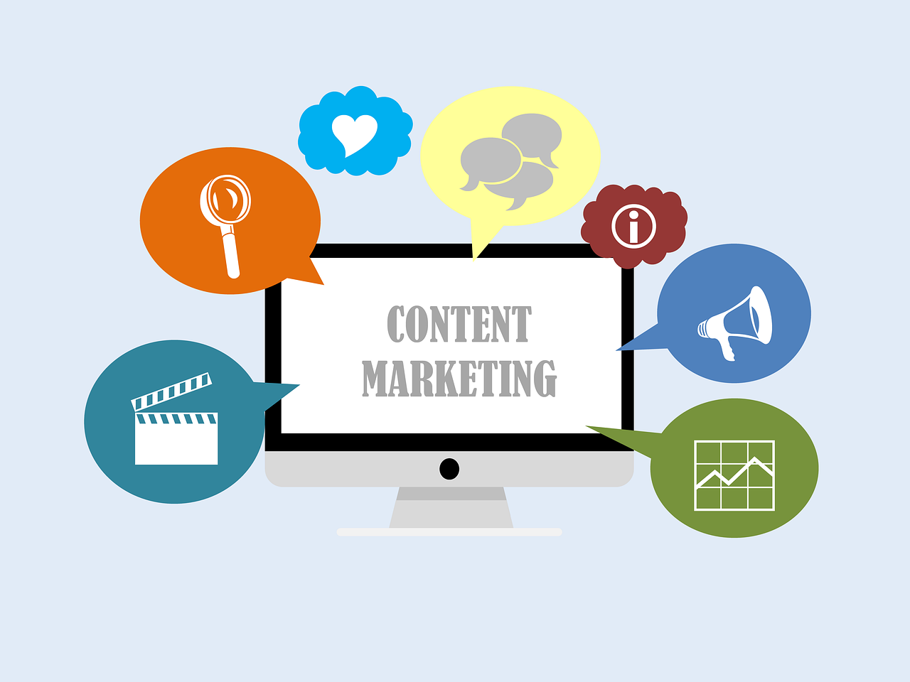 content marketing website illustration